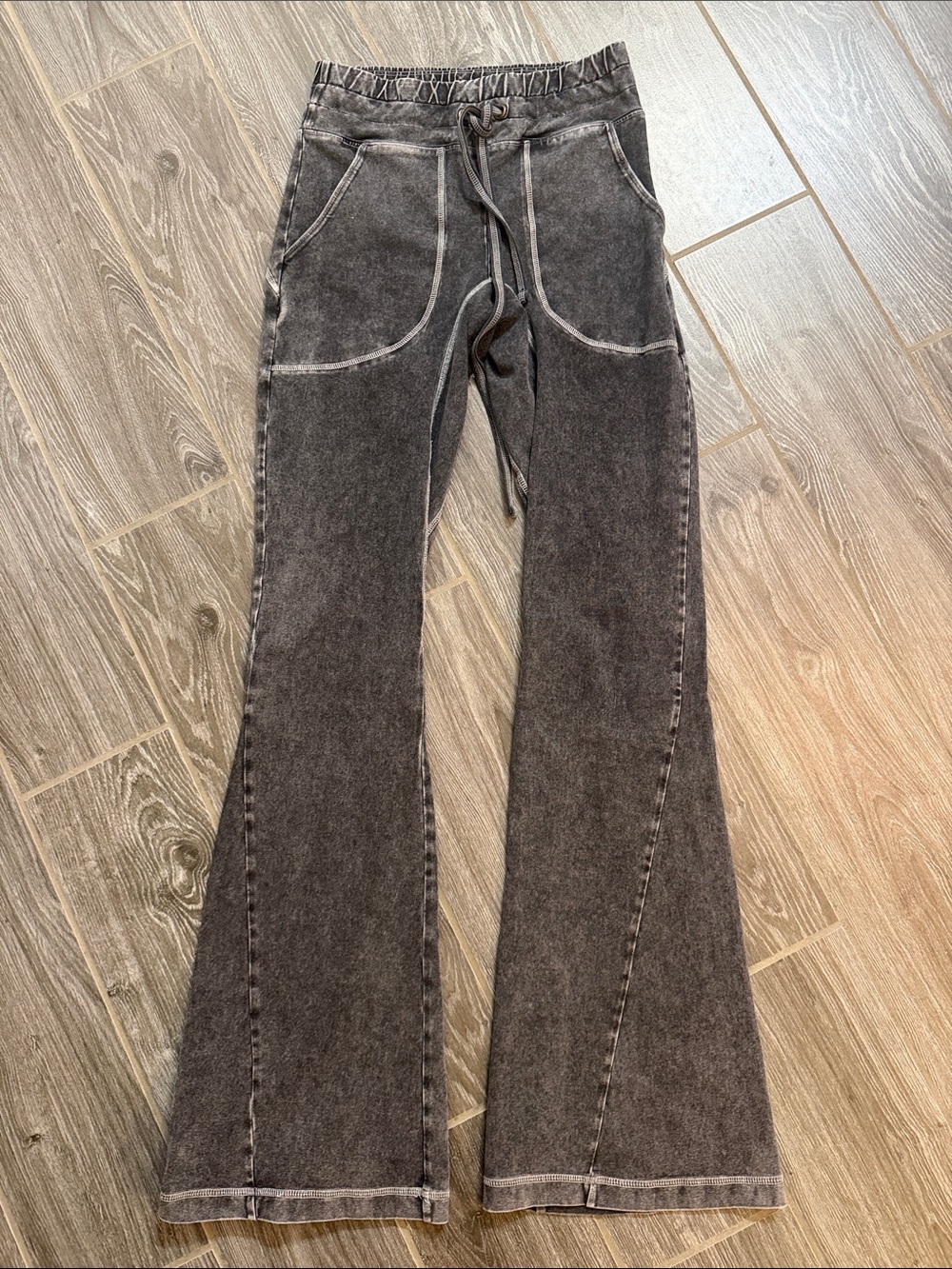 Free People movement New Flow Flare leggings Washed Black XS